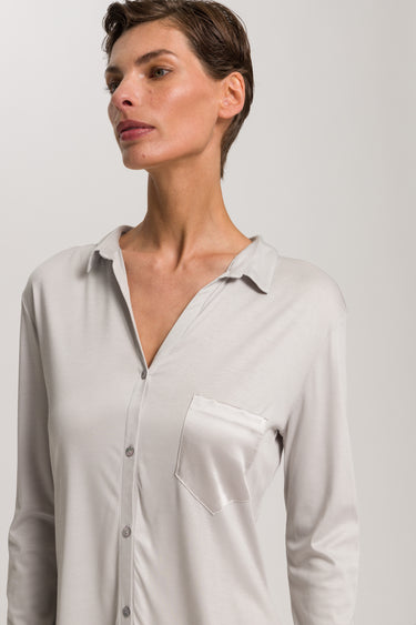 Grand Central Button Front Sleep Shirt | Silver Vapor 77420-2652